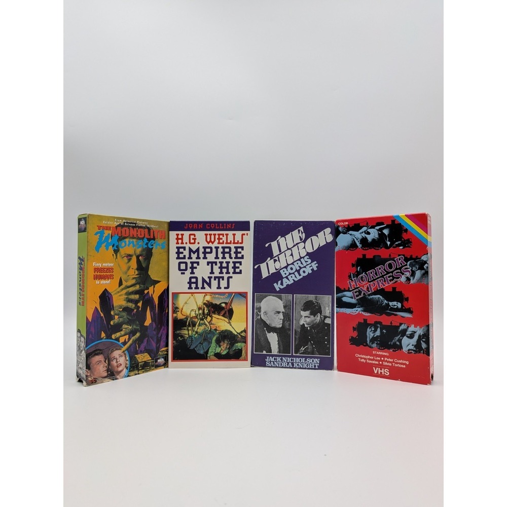 Golden Age Classic Horror 4-Tape VHS Bundle Boris Karloff & Monsters